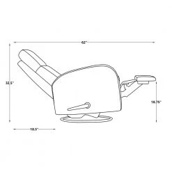 Light Gray Fabric Handle Manual Glider Swivel Recliner by Wateday -Wateday Sales Store light gray wateday recliners yj yuki9595871 fa 1000