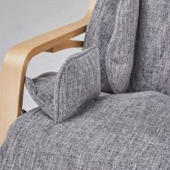 Light Gray Linen Relax Rocking Recliner with Cotton Fabric Cushion by Wateday -Wateday Sales Store light gray wateday recliners yj yuki9595893 1f 1000