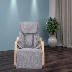 Light Gray Linen Relax Rocking Recliner with Cotton Fabric Cushion by Wateday -Wateday Sales Store light gray wateday recliners yj yuki9595893 31 1000