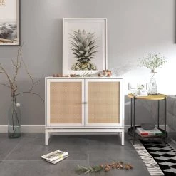 Natural Rattan Accent Storage Cabinet with 2-Door by Wateday 15 Natural Rattan Accent Storage Cabinet with 2-Door by Wateday -Wateday Sales Store natural wateday accent cabinets yj yuki9596579 31 1000