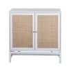 Natural Rattan Accent Storage Cabinet with 2-Door by Wateday