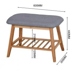 Natural Color Entryway Shoe Rack Bench 17.3 in. H x 12 in. W x 23.6 in. D by Wateday -Wateday Sales Store natural wateday bedroom benches yj yuki9595315 1f 1000