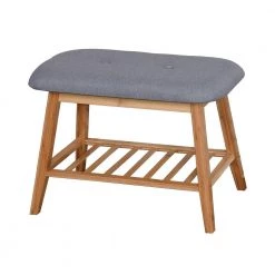 Natural Color Entryway Shoe Rack Bench 17.3 in. H x 12 in. W x 23.6 in. D by Wateday