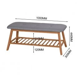 Natural Color Entryway Shoe Rack Bench 17.3 in. H x 12 in. W x 39.3 in. D by Wateday -Wateday Sales Store natural wateday bedroom benches yj yuki9595316 44 1000