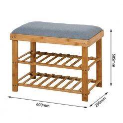 Natural Color Entryway Shoe Rack Bench 19.88 in. H x 11.4 in. W x 23.62 in. D by Wateday -Wateday Sales Store natural wateday bedroom benches yj yuki9595317 1f 1000