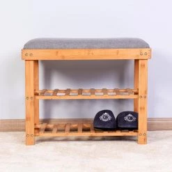 Natural Color Entryway Shoe Rack Bench 19.88 in. H x 11.4 in. W x 23.62 in. D by Wateday -Wateday Sales Store natural wateday bedroom benches yj yuki9595317 31 1000