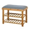 Natural Color Entryway Shoe Rack Bench 19.88 in. H x 11.4 in. W x 23.62 in. D by Wateday