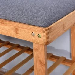 Natural Color Entryway Shoe Rack Bench 19.88 in. H x 11.4 in. W x 23.62 in. D by Wateday -Wateday Sales Store natural wateday bedroom benches yj yuki9595317 c3 1000