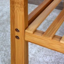 Natural Color Shoe Rack Bench with 2-tier Shelves 19.88 in. H x 13 in. W x 23.62 in. D by Wateday -Wateday Sales Store natural wateday bedroom benches yj yuki9595319 1f 1000