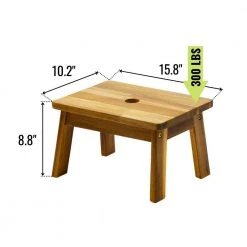 Natural Bench for Kids 8.8 in. H x 15 in. W x 10.2 in. D by Wateday -Wateday Sales Store natural wateday dining benches yj yuki9595981 c3 1000