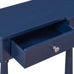 58.07 in. Navy Standard Rectangle Wood Console Table with Storage Shelf and Drawer by Wateday -Wateday Sales Store navy wateday console tables yj yuki9596454 4f 1000