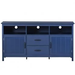 57 in. Navy TV Stand with 2 Drawers Fits TV's up to 68 in. by Wateday