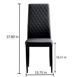 NEW Black Upholstered Leather Dining Side Chair (Set of 6) by Wateday 13 NEW Black Upholstered Leather Dining Side Chair (Set of 6) by Wateday -Wateday Sales Store new black wateday dining chairs yj yuki9595968 44 1000