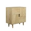 Oak Storage Cabinet with Four Storage Spaces Sideboard by Wateday