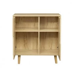 Oak Storage Cabinet with Four Storage Spaces Sideboard by Wateday -Wateday Sales Store oak wateday accent cabinets yj yuki9595924 77 1000