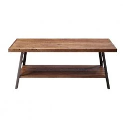 48 " Oak Rectangle Wood Coffee Table with Storage Shelf by Wateday