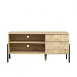 43.30 in. Oak TV Stand with Cabinet Fits TV's up to 55 in. by Wateday