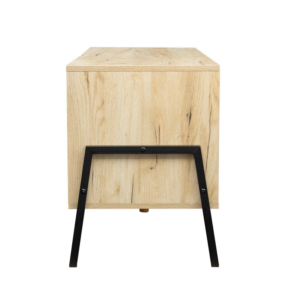 43.30 in. Oak TV Stand with Cabinet Fits TV's up to 55 in. by Wateday 2 43.30 in. Oak TV Stand with Cabinet Fits TV's up to 55 in. by Wateday - Image 2