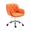 Orange Faux Leather Task Office Chairs with Non-Adjustable Arms by Wateday