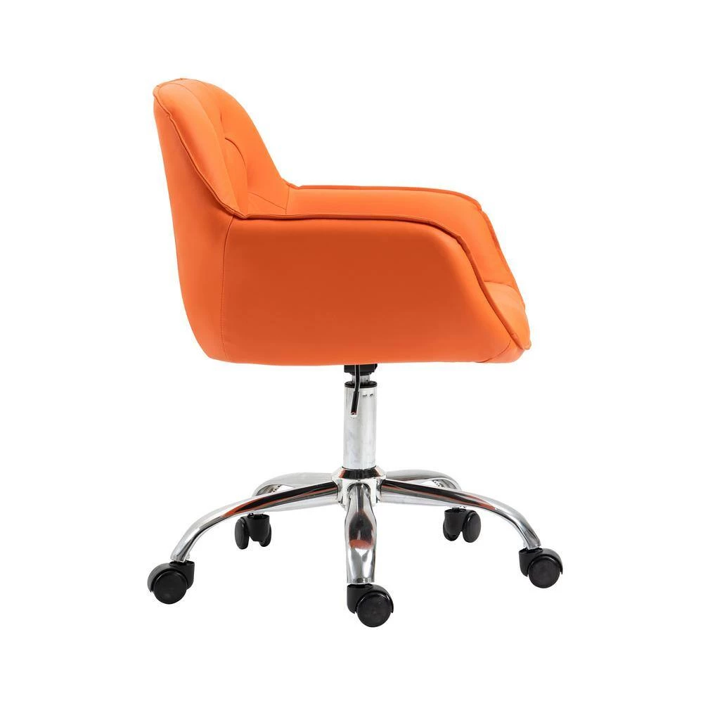 Orange Faux Leather Task Office Chairs with Non-Adjustable Arms by Wateday 2 Orange Faux Leather Task Office Chairs with Non-Adjustable Arms by Wateday - Image 2