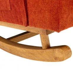 Orange Upholster Rocking Chair with Cushion by Wateday -Wateday Sales Store orange wateday rockers gliders ottomans yj yuki9596279 1f 1000