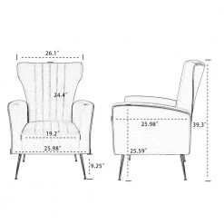 Pink Velvet Wingback Arm Side Chair by Wateday 12 Pink Velvet Wingback Arm Side Chair by Wateday -Wateday Sales Store pink wateday accent chairs yj yuki9596574 44 1000