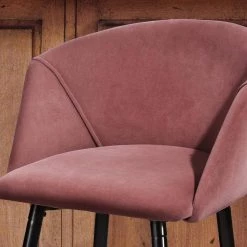 38.20 in. Pink Low Back Metal Frame 28 in. Bar Stool with Velvet Seat (Set of 2) by Wateday -Wateday Sales Store pink wateday bar stools yj yuki9596514 4f 1000