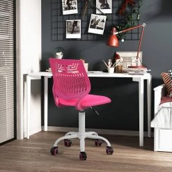 Pink Mesh Fabric Plastic Office Chair without Arms by Wateday 15 Pink Mesh Fabric Plastic Office Chair without Arms by Wateday -Wateday Sales Store pink wateday office stools yj yuki9595067 31 1000