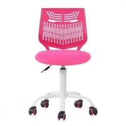 Pink Mesh Fabric Plastic Office Chair without Arms by Wateday