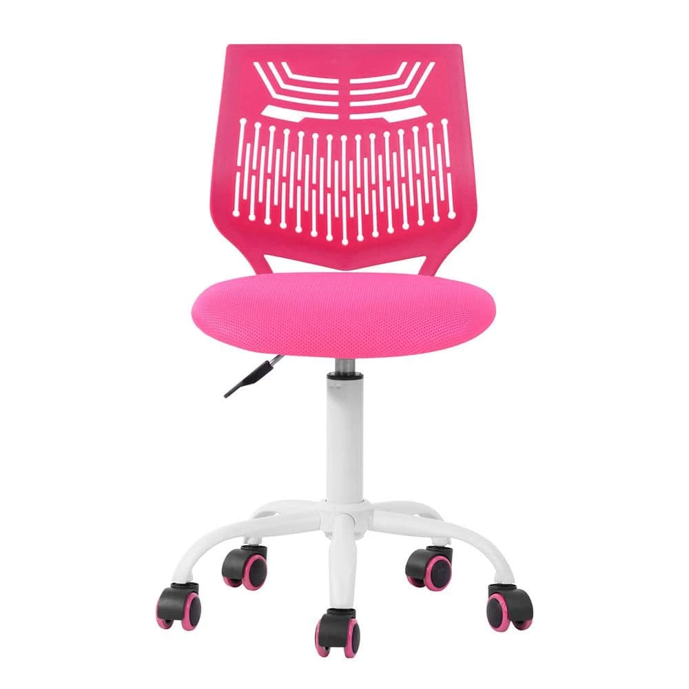 Pink Mesh Fabric Plastic Office Chair without Arms by Wateday 1 Pink Mesh Fabric Plastic Office Chair without Arms by Wateday