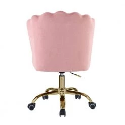 Pink Velvet Office Chair without Arm by Wateday -Wateday Sales Store pink wateday office stools yj yuki9595098 4f 1000