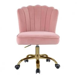 Pink Velvet Office Chair without Arm by Wateday -Wateday Sales Store pink wateday office stools yj yuki9595098 c3 1000