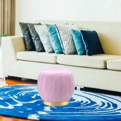 Pink Velvet Ottoman by Wateday -Wateday Sales Store pink wateday ottomans yj yuki9595846 31 1000