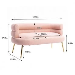 27.95 in. W Flared Arm Fabric Straight Sofa in Pink by Wateday -Wateday Sales Store pink wateday sofas couches yj yuki9596228 44 1000