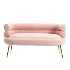 27.95 in. W Flared Arm Fabric Straight Sofa in Pink by Wateday