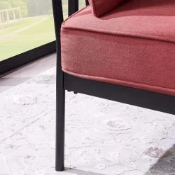 72.40 in. W Flared Arm Fabric Rustic Style Straight Sofa in Pink by Wateday -Wateday Sales Store pink wateday sofas couches yj yuki9596517 44 1000