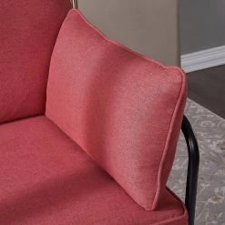 72.40 in. W Flared Arm Fabric Rustic Style Straight Sofa in Pink by Wateday -Wateday Sales Store pink wateday sofas couches yj yuki9596517 4f 1000