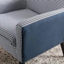 Plaid Fabric Armchair with Storage Side Table by Wateday -Wateday Sales Store plaid wateday accent chairs yj yuki9596292 1f 1000