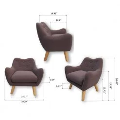 Purple Fabric Upholstered Child Accent Armchair by Wateday -Wateday Sales Store purple wateday accent chairs yj yuki9596118 fa 1000
