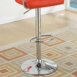 38 in. Red Low Back Metal Frame Stool Height 28 in. Bar Stool with Faux Leather seat (Set of 2) by Wateday -Wateday Sales Store red wateday bar stools yj yuki9596299 4f 1000