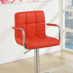 38 in. Red Low Back Metal Frame Stool Height 28 in. Bar Stool with Faux Leather seat (Set of 2) by Wateday -Wateday Sales Store red wateday bar stools yj yuki9596299 c3 1000