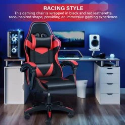 Red Leather Recliner Gaming Office Chairs with Arms and Lumbar without Footrest by Wateday 11 Red Leather Recliner Gaming Office Chairs with Arms and Lumbar without Footrest by Wateday -Wateday Sales Store red wateday gaming chairs yj yuki9596746 31 1000
