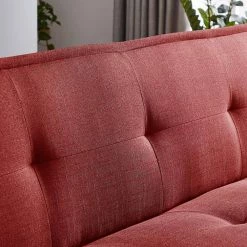 32.28" W Modern Red Fabric Futon Sofa Bed by Wateday -Wateday Sales Store red wateday sofa beds yj w58833716 4f 1000