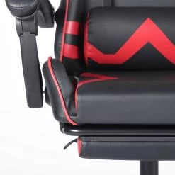 Red Leather Gaming Chair with Headrest, Lumbar Support and Footrest by Wateday 13 Red Leather Gaming Chair with Headrest, Lumbar Support and Footrest by Wateday -Wateday Sales Store red with footrest wateday gaming chairs yj yuki9595091 1f 1000