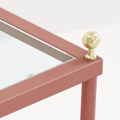 39.4 in. Rose Gold Rectangle Glass Coffee Table with Pet Mat by Wateday -Wateday Sales Store rose gold wateday coffee tables yj yuki9595699 4f 1000