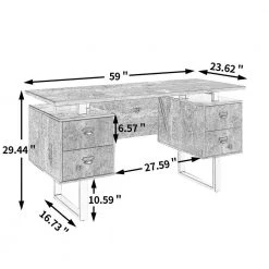 23.62 in. Rectangular Rustic Brown Wood 4-Drawer Computer Desk by Wateday 14 23.62 in. Rectangular Rustic Brown Wood 4-Drawer Computer Desk by Wateday -Wateday Sales Store rustic brown wateday computer desks yj yuki9595765 44 1000