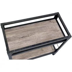 Rustic Oak Serving Cart with Wheels by Wateday -Wateday Sales Store rustic oak wateday bar carts yj yuki9595807 4f 1000