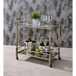Silver Serving Cart with Towel Rack by Wateday -Wateday Sales Store silver wateday bar carts yj yuki9595831 31 1000