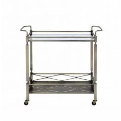 Silver Serving Cart with Towel Rack by Wateday