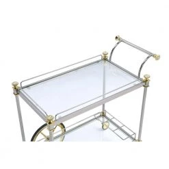 Silver Serving Cart with Wheels by Wateday 8 Silver Serving Cart with Wheels by Wateday -Wateday Sales Store silver wateday bar carts yj yuki9595834 1f 1000